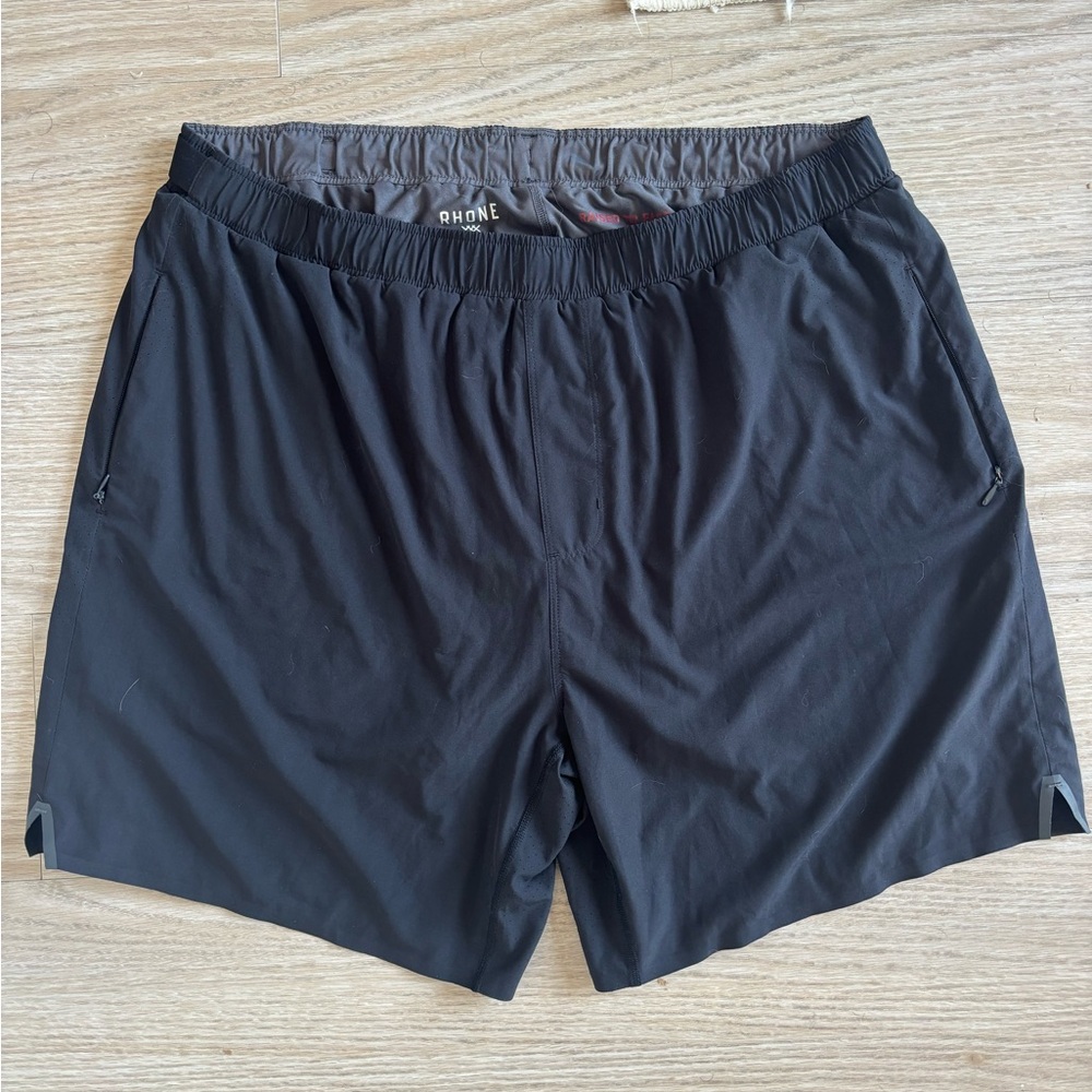 RHONE Men’s Black Athletic Shorts